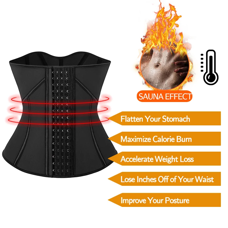 Женский латексный поясной триммер пояс для тренировки живота корсеты похудения