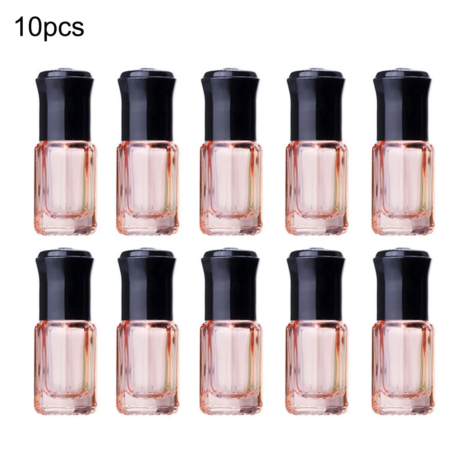 

10pcs/set 3ml Mini Oil Empty Bottles Glass Roll On Ball For Essential Oils Refillable Perfume Bottle Container Separate Bottling