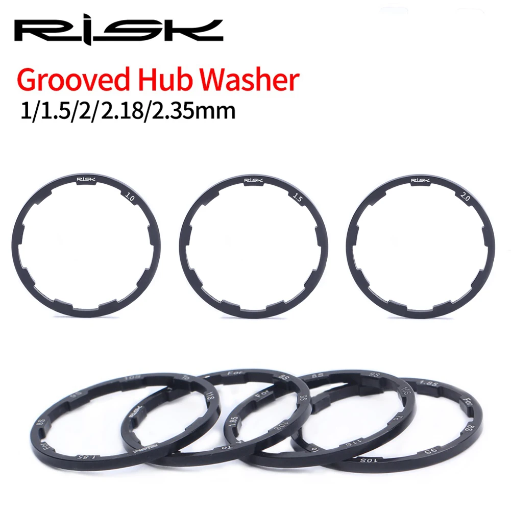 RISK 1/1.5/2/2.18/2.35mm Bicycle Hub Washer MTB Bottom Bracket Spacers Flywheel Cassette Gasket Road Bike Freehub Washer