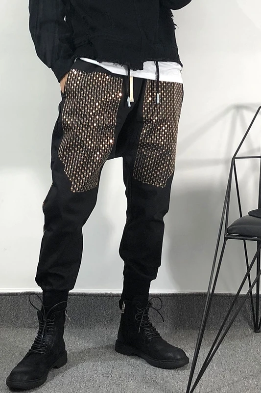 Брюки-султанки мужские в стиле Хай-стрит повседневные спортивные штаны