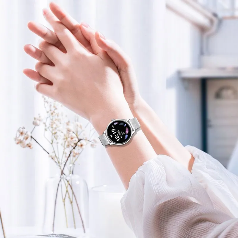 

2021 Ultra-Thin Women Smart Watch Real-time Weather Forecast Activity Tracker Heart Rate Monitor Sports Ladies SmartWatch Couple