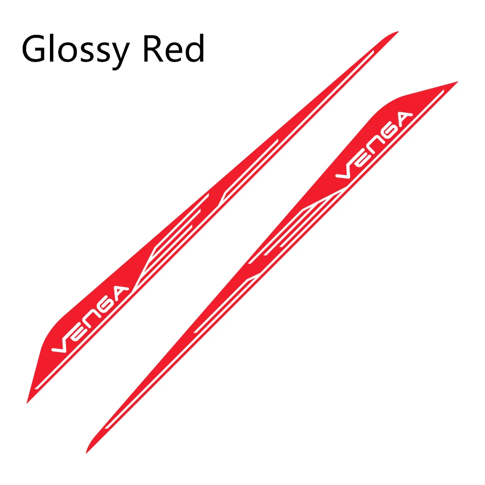 Glossy Red 2 шт. наклейки на юбку для двери автомобиля Kia Venga Автомобильная виниловая пленка гонки спорт DIY Наклейка автомобильный Стайлинг принадлежности для тюнинга - Название цвета: Glossy Red