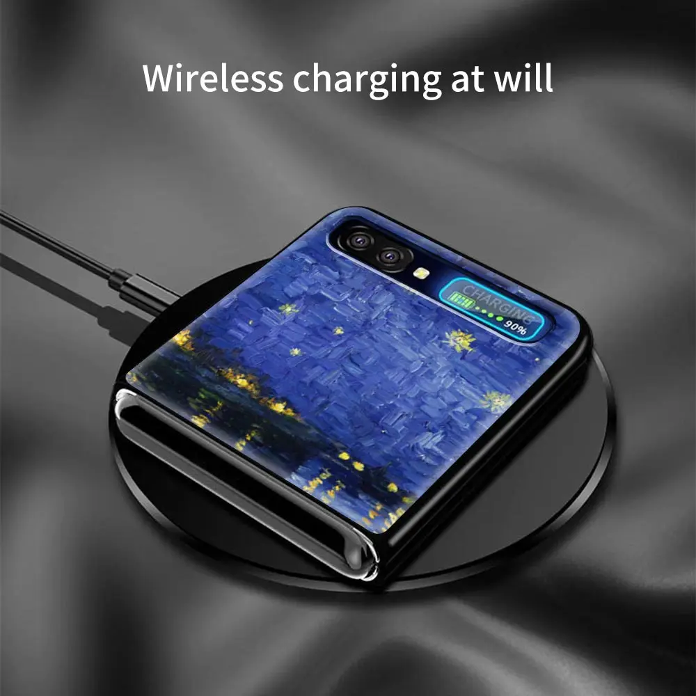 

Case for Samsung Galaxy Z Flip 5G Hard Cases for Galaxy Z Flip 6.7" Black Phone Cover De kus van Van Gogh Klimt