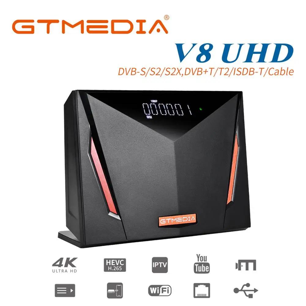 Новый 4K тюнер dvb Combo Gtmedia V8 UHD Обновление от Freesat nova series поддержка 4G ключ Abertis