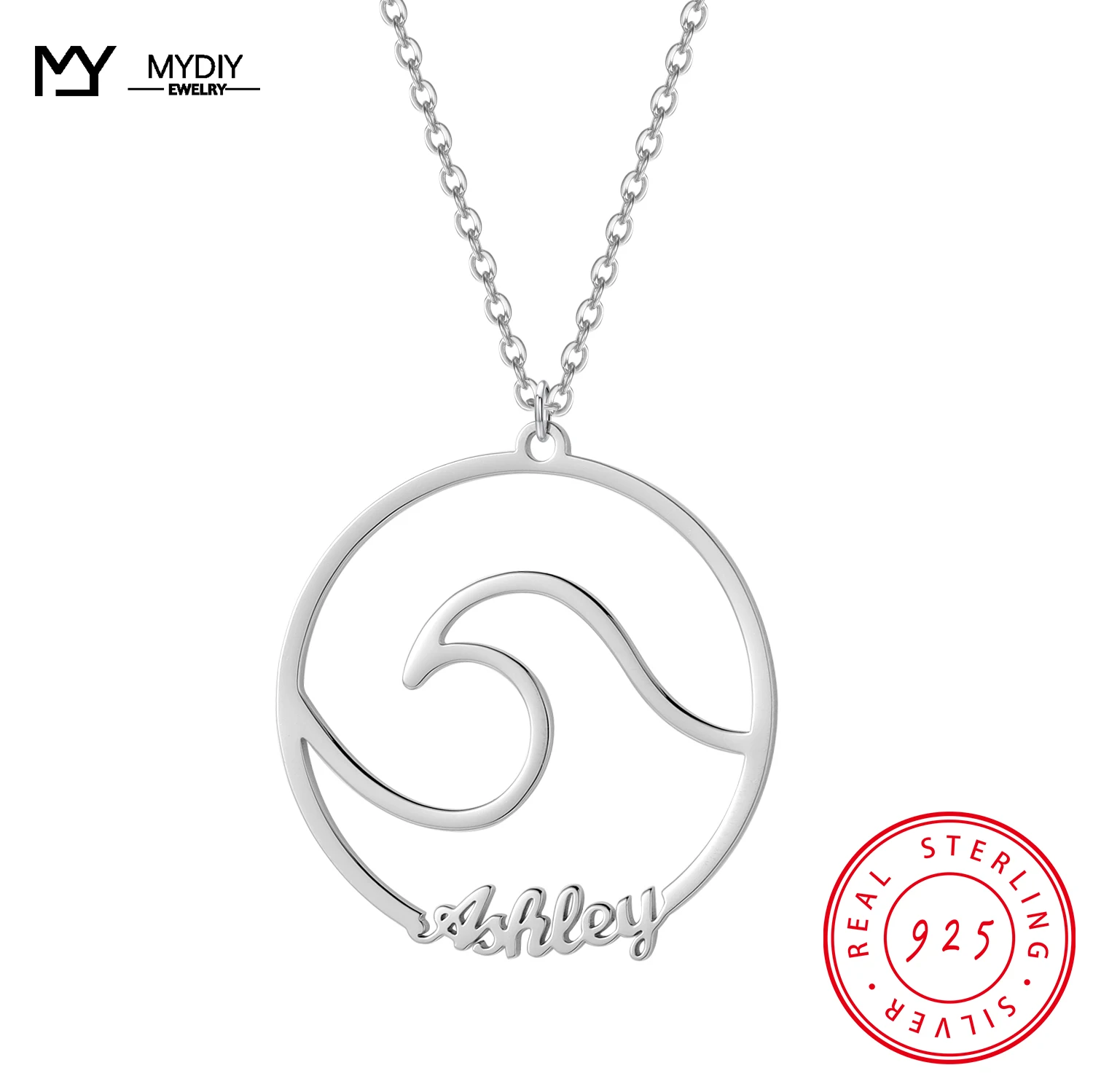 

Collares Para Mujer Jewelry Fashion Hollow Wave Pendant Necklace Simple Men and Women 925 Stering Silver Collier bijoux femme