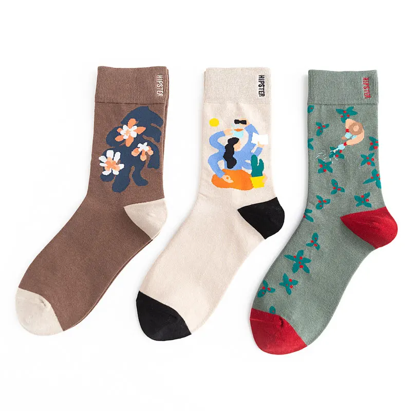 Носки женские разноцветные из натурального хлопка Размеры 35 43|Носки| |