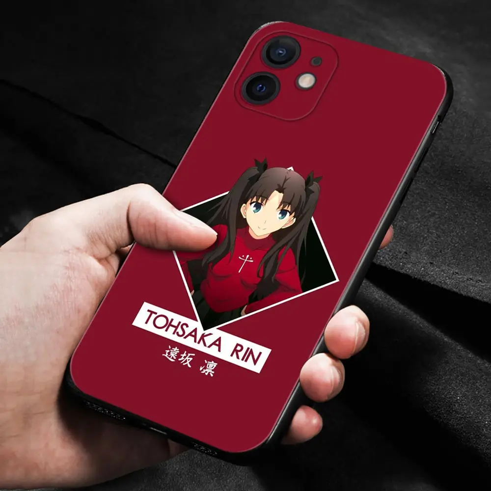 Чехол для телефона Fate Zero Tohsaka Rin iPhone 13 12 11 Pro Max XS XR X 7 8 Plus Mini 6S 5S SE 2020 силиконовый