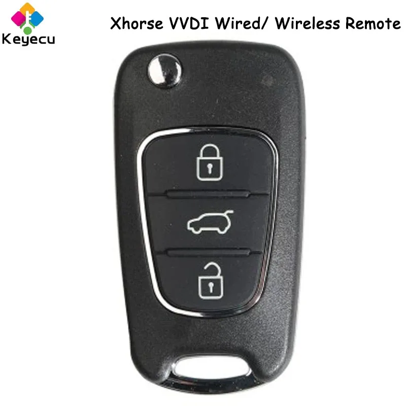 KEYECU XHORSE английская версия для Hyundai Flip Style 3 кнопки проводной беспроводной