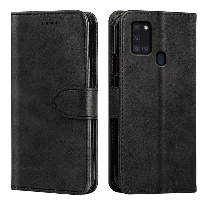 

Case For Samsung Galaxy A21 Cover Flip Leather Wallet Magnetic Protective Phone Bag For Samsung Galaxy A21 A21S Case
