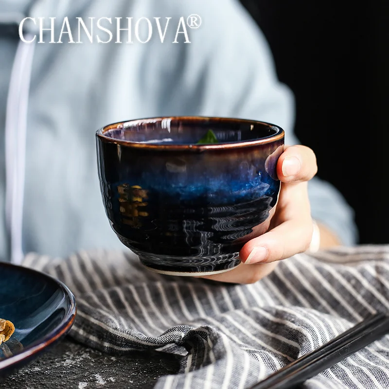 CHANSHOVA 150 мл синяя высокотемпературная обжигающая керамическая чашка для сакэ