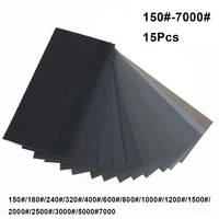 153642pcs sandpapers wet dry use assorted sand paper sheets home coarse 150 7000 grit polishing car metal glass wood sandpaper