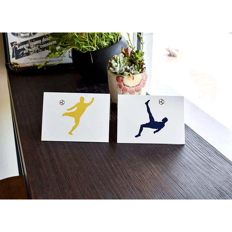 6 шт открыток Креативный дизайн Кубка мира по футболу полуоткрытые