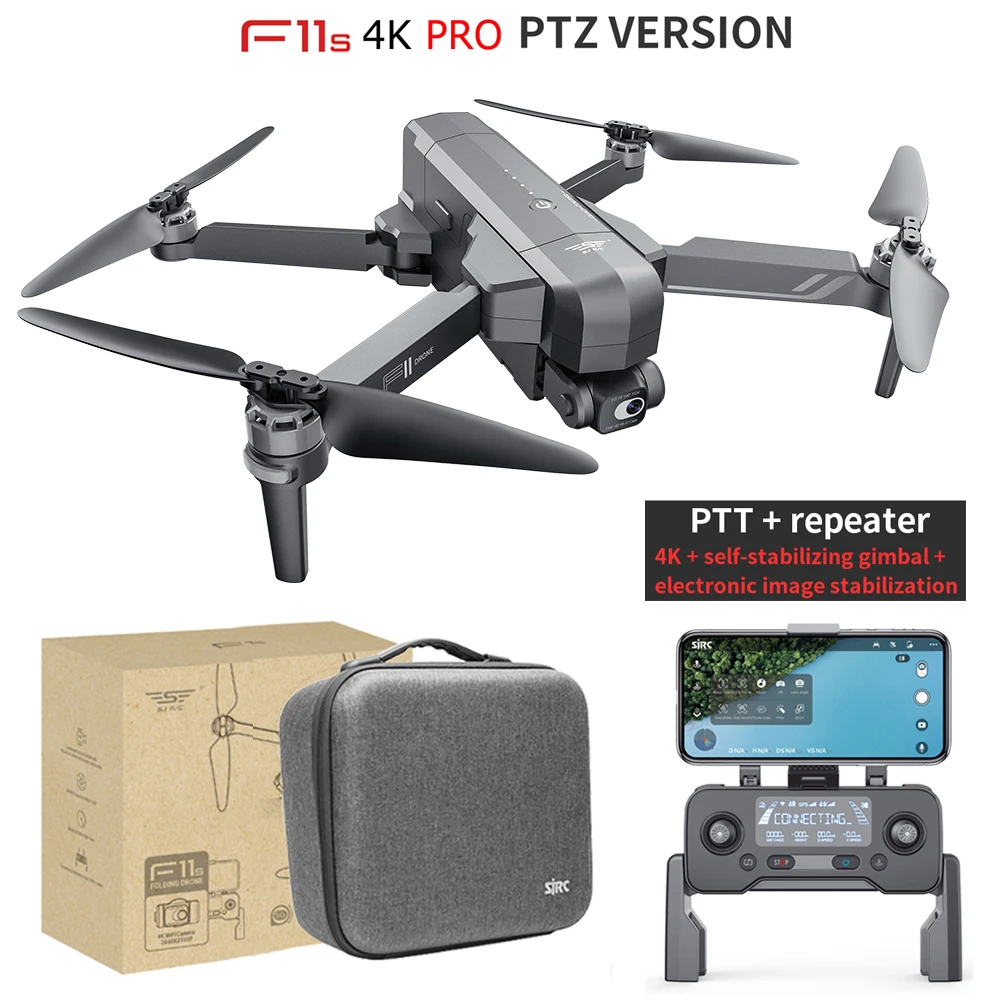 

SJRC F11S 4K Pro Drone With 2-Axis Anti-Shake Gimbal EIS Real Professional Camera Brushless Motor GPS 5G WIFI FPV RC Quadcopter