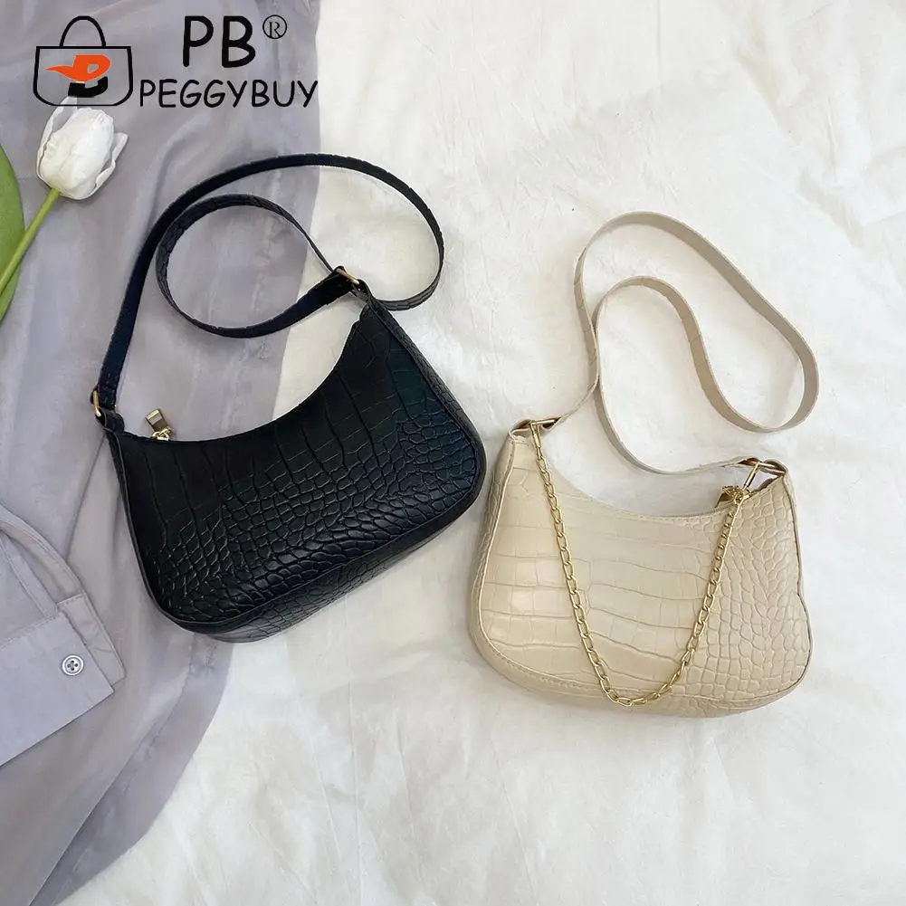 

Women Alligator Pattern PU Leather Crossbody Shoulder Bag Vintage Ladies Handbag Small Shoulder Ladies Messenger Bag