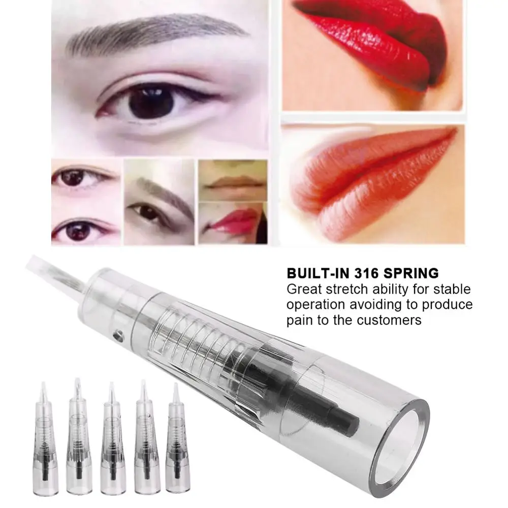 

20 PCS Disposable Tattoo Needle Cartridges 1P 3P 5P 5F 7F Semi Permanent Makeup Eyebrow Lips Tattoo Microblading Needles