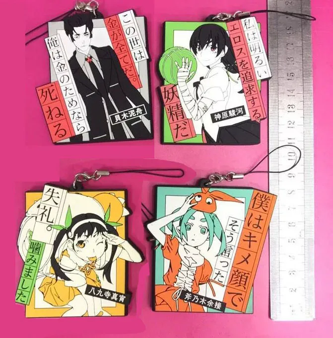 4 шт./лот Nisemonogatari Ошино Синобу Sengoku Nadeko оригинальный японский аниме Рисунок