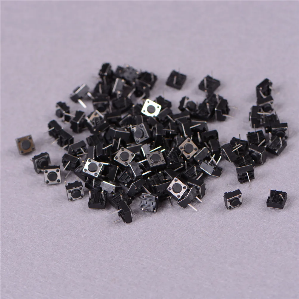 100 шт./лот 4PIN мгновенный тактильный Такт кнопочный микро переключатель