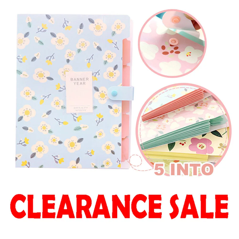 

Крупная многофункциональная папка для файлов 5/8 до 15009, папка для файлов A4, 1 шт., яркий цветок, школьный офис,