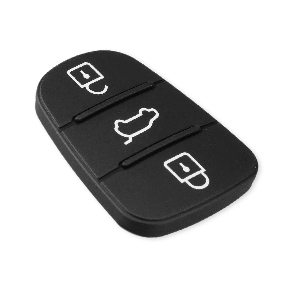 KEYYOU замена 3 кнопки резиновая накладка ключ оболочка для hyundai IX35 I30 Accent Kia K2 K5 Rio флип дистанционный ключ-брелок от машины чехол Крышка