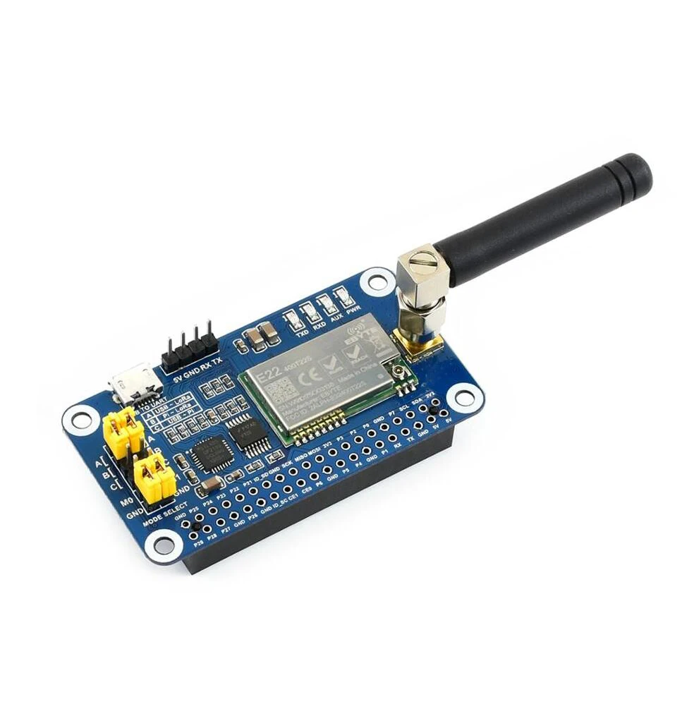Шляпа LoRa AiSpark Waveshare SX1262 для Raspberry Pi широкополосная модуляция спектра диапазон