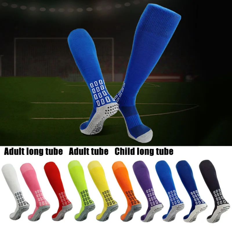 

1 Pair Adult Kids Soccer Socks Non Slip High Stocking Breathable Football Hockey