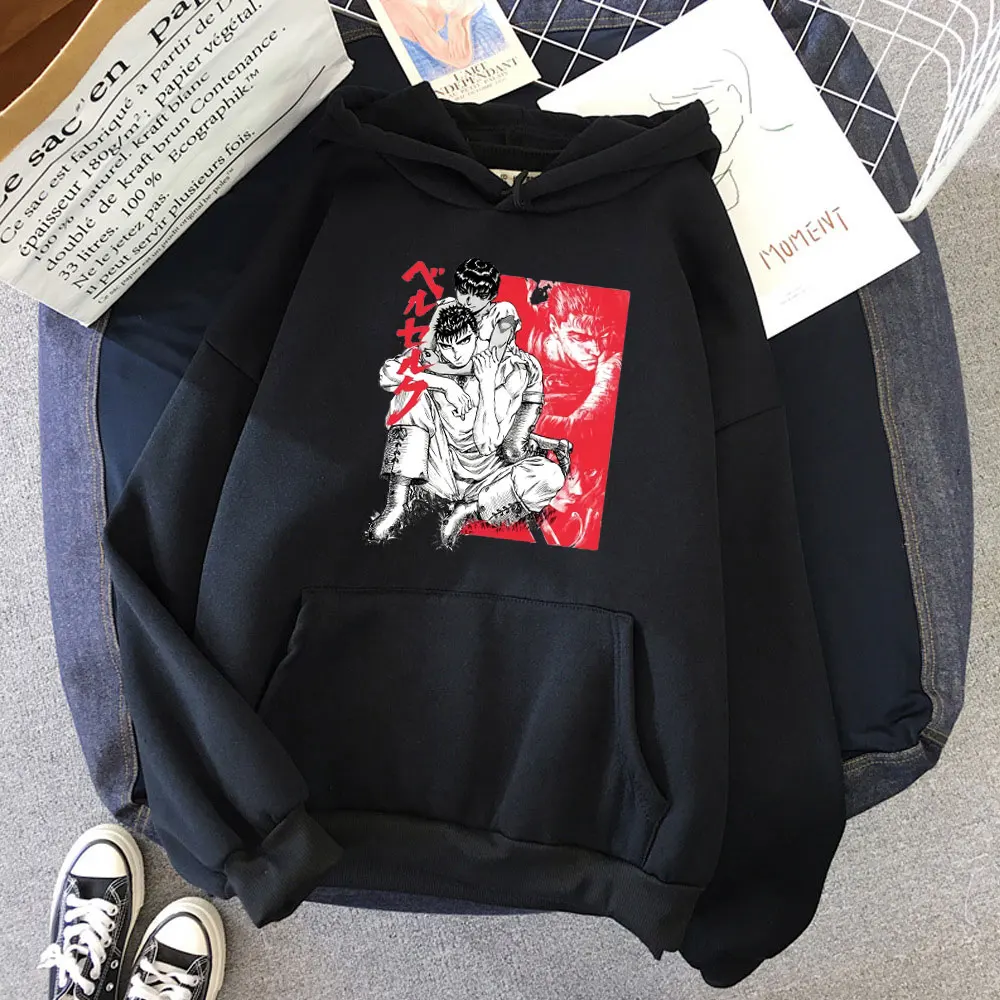 

Harajuku Japanese Anime Berserk Pattern Hoodies Woman Casual Fashion Hoody Sweatshirt Female Creative Street Clothing Hoodie