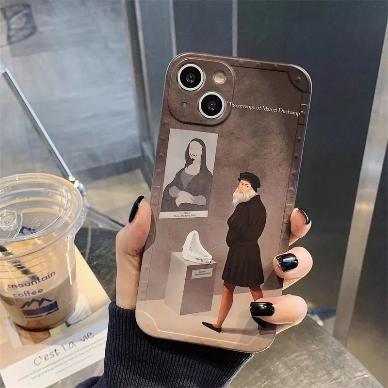Роскошные чехлы для телефонов с изображением мести Марселя Duchamp iPhone 7 8 Plus X XR XS 11 12