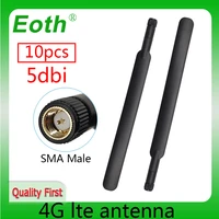 eoth 10pcs 4g lte antenna 5dbi sma male connector plug antenne router external repeater wireless modem antene