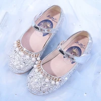 girls leather shoes childrens princess shoes childrens single shoes glittering leather shoes childrens crystal shoes