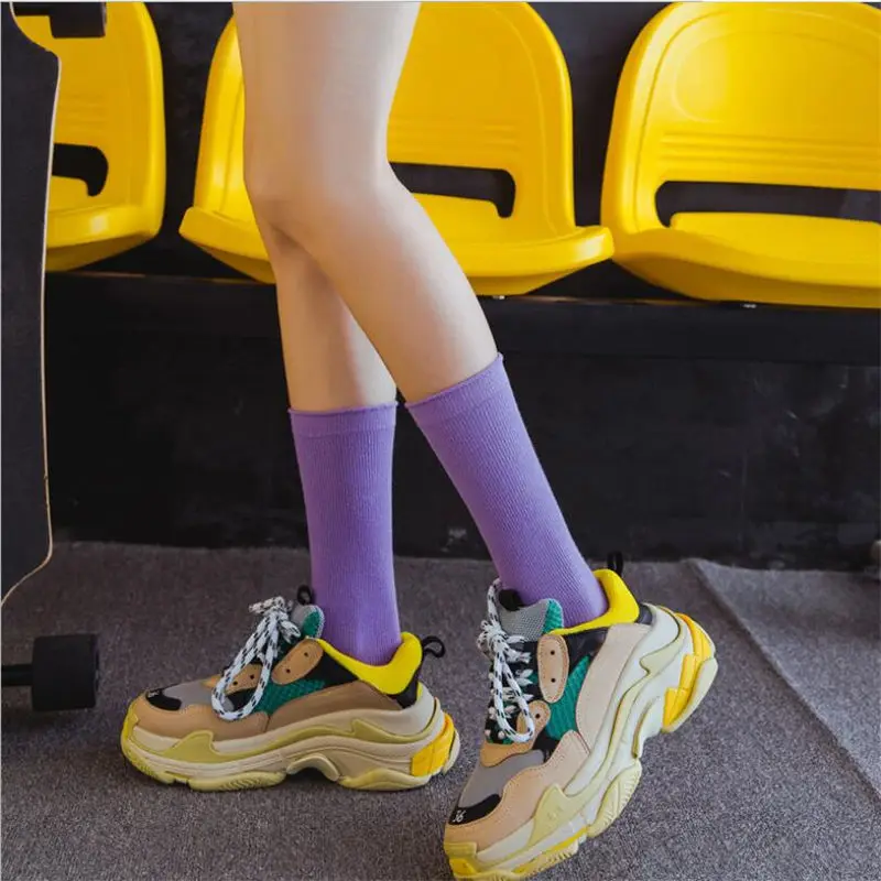 Носки женские в стиле Харадзюку хлопок цвет ассортименте 1 пара|Чулки| |