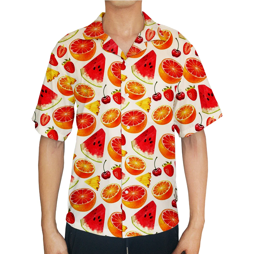 Мужская классическая Повседневная винтажная рубашка с коротким рукавом 3D