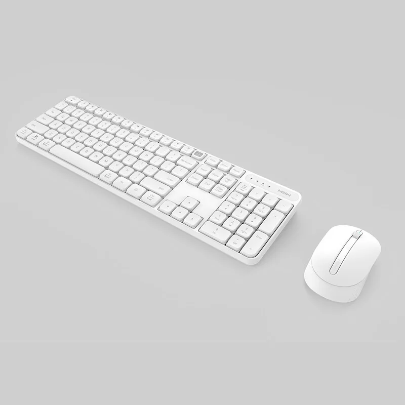 White Strandard Xiaomi MIIIW беспроводной комплект офисной клавиатуры и мыши 104 клавиш 2,4 ГГц многофункциональная совместимая Беспроводная портативная клавиатура - Цвет: White Strandard
