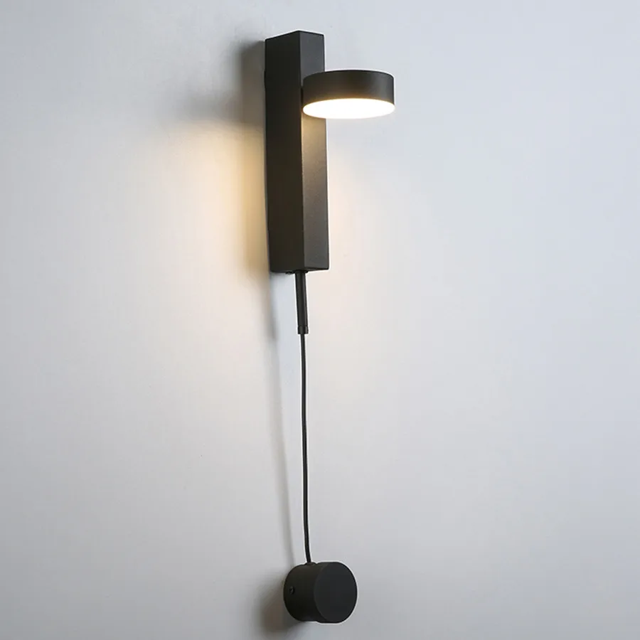 

Nordic Modern Simplicity Dimmable Bedside Wall Lamp Creative Rotating Corridor Aisle Study Reading Wall Light Lamp for Bedroom
