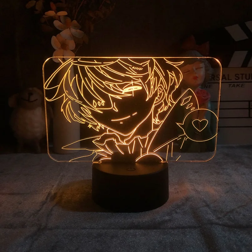 

Night Club 3D LED Light Baby Room Atmosphere Decor Desk Lamp Bungo Stray Dogs Nikolai Gogol Acrylic Nightlight Bluetooth Speaker