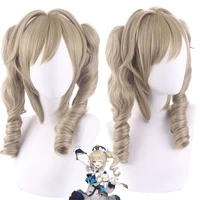 35cm game genshin impact project cosplay barbara gunnhildr wig role playing linen heat resistant hair cosplay wigs wig cap