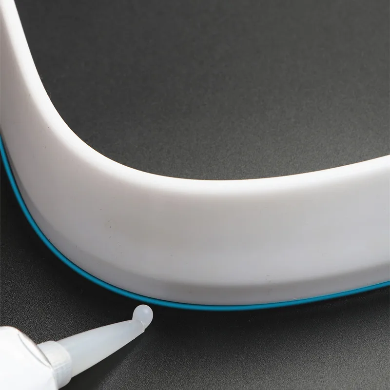 

Custom Self-adhesive Bathroom Water Stop Strip Floor Water Retaining Bar Sills 16x30mm Silicone White Blue Pink Gray Transparent