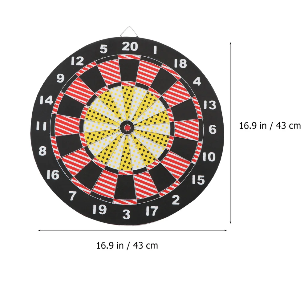 

1 Set 17 Inch Dart Board with 6pcs Darts Leisure Game Dartboard Set Board Game Gift for Office Home Outdoor