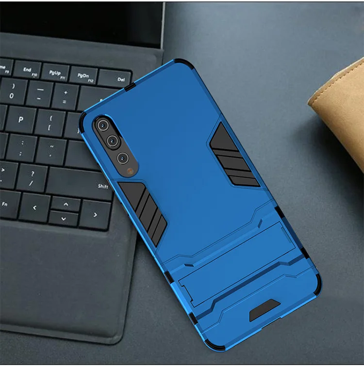 Защитный противоударный чехол для huawei P8 P9 Plus P10 P30 Pro P20 Lite Y5 Y6 Y7 Prime Y9 силиконовый чехол для задней панели телефона - Цвет: Blue