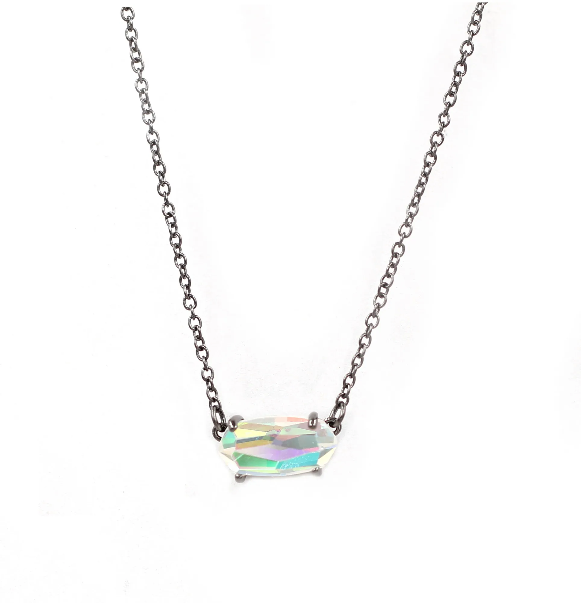 Black AB necklace Новые модные медные металлические Дихроичные AB Кристальные блестящие браслеты-манжеты для женщин - Окраска металла: Black AB necklace