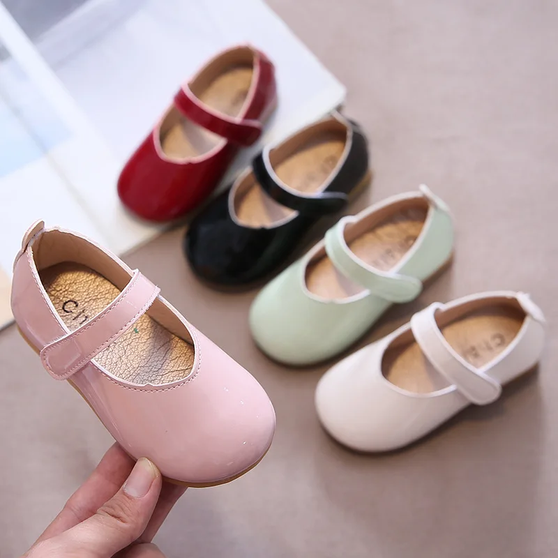 Детская обувь Сезон весна осень Обувь принцессы с закрытым носком для детей Mary jane