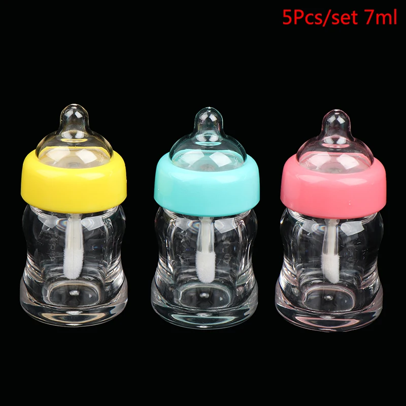 

5pcs DIY 5ML/6ML/7ML Empty Lip Gloss Tube Container Clear Lip Balm Tubes Lipstick Refillable Bottles Vials Mini Sample Cosmetic