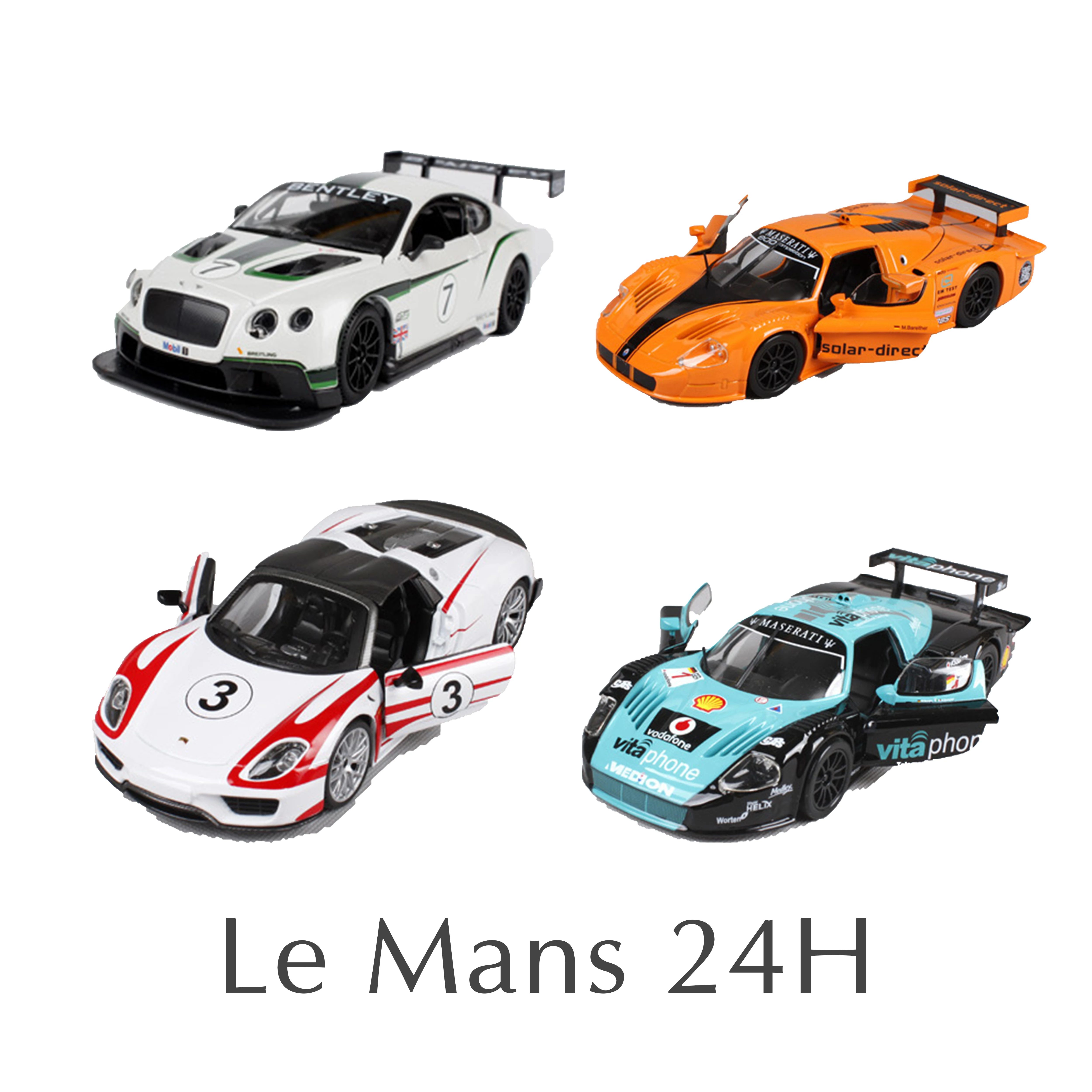 1:24 модифицированный автомобиль Le Mans 24H гоночный литой под давлением модель