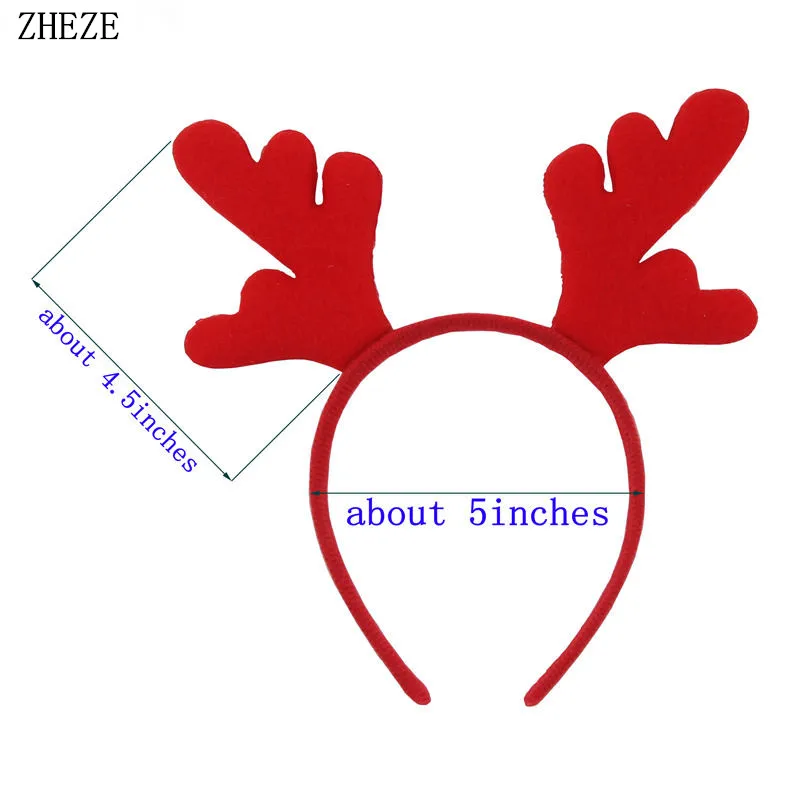 Рождественская повязка на голову красные/зеленые Фетровые Подкладки с обратным