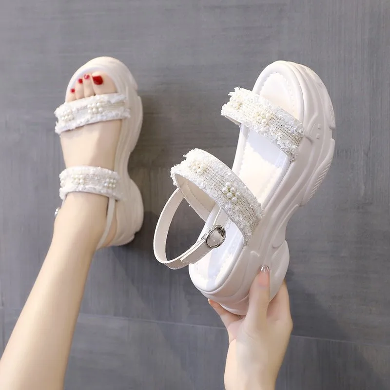 Босоножки COOTELILI женские на нескользящей подошве базовые сандалии с пряжкой