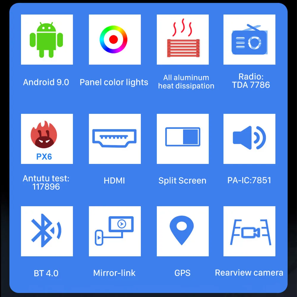 Eunavi 4G + 64G Android 9 0 Автомобильный радио мультимедиа аудио плеер навигация gps 2Din для