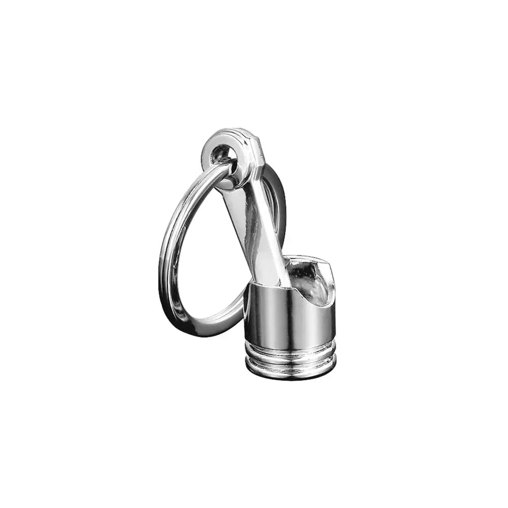 

Engine Piston Keychain Polished Chrome Creative Hot Car Accessories Personalized Unique Durable Waist Hanging Model Keychain