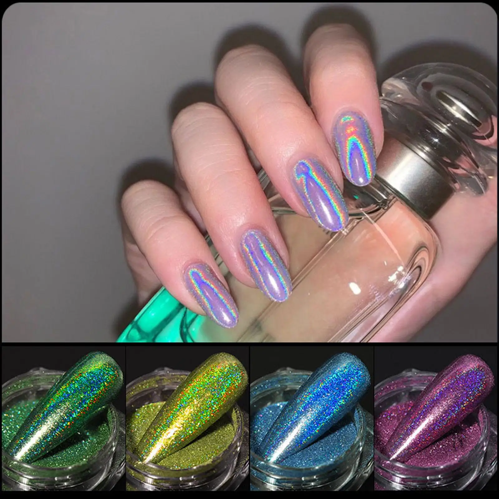 

Nail accessories Magic Effect Glitter Shiny Sparkly Pigment Powder Dust Nail Art Manicure Decor втирка для ногтей 2020