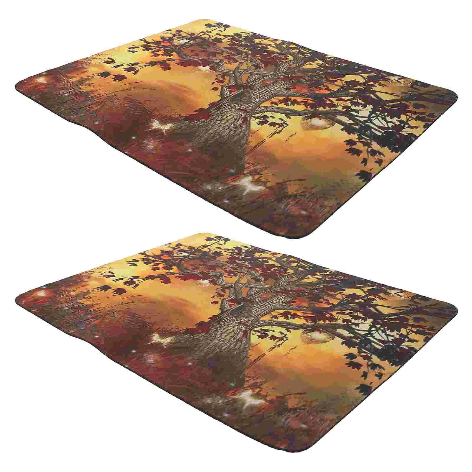 

2 шт., Нескользящий Резиновый коврик для рабочего стола