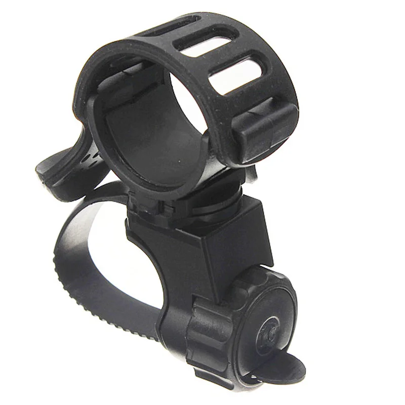 360 градусов велосипедный фонарик светильник Фонарь держатель зажим регулируемый