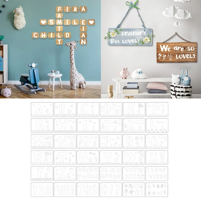 

Flexible Alphabet Sign Painting Templates for Boys Girls Students DIY Lovers 30x